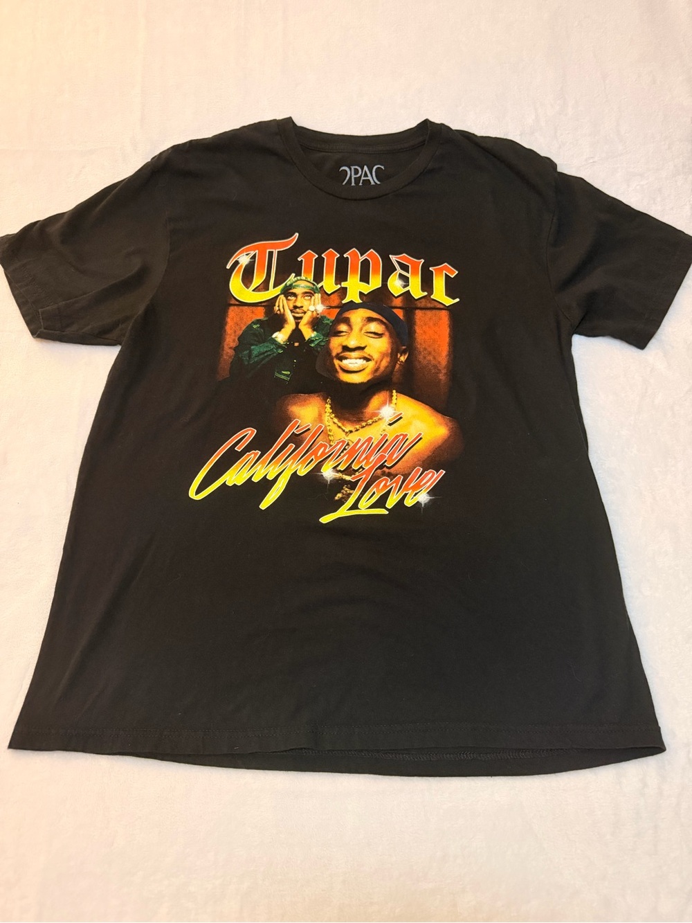 2Pac Women’s California Love Graphic Tee - Black size: L